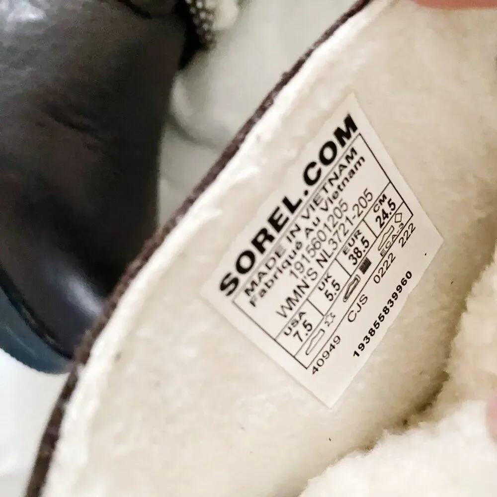Sorel Emelie Lace Cozy Boot Size 7.5 New